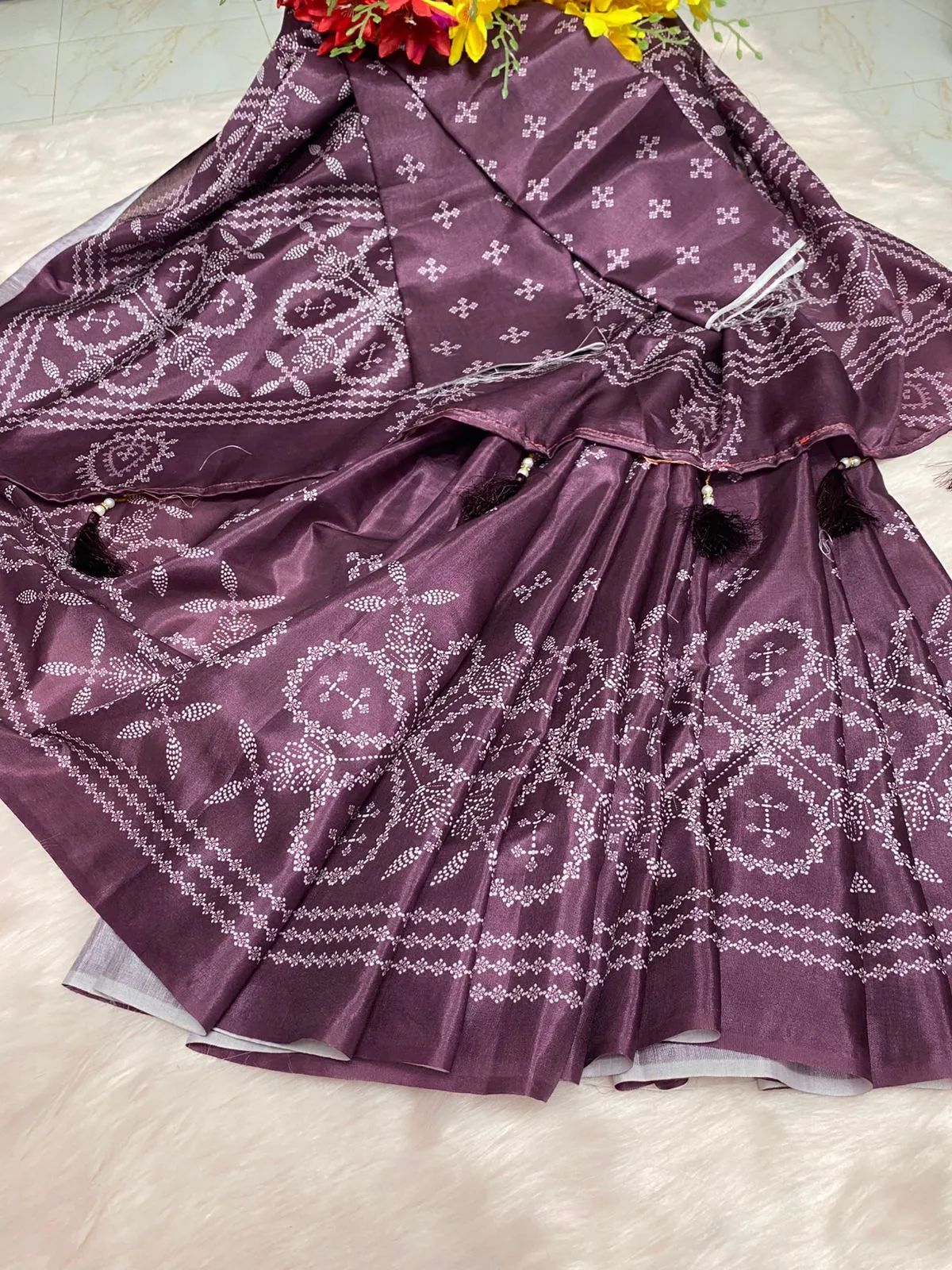 Pure Soft Silk Digital Print Saree With Blouse Piece