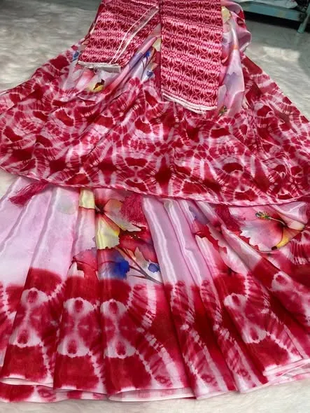 Soft Silk Digital Printed Saree With Blouse Piece