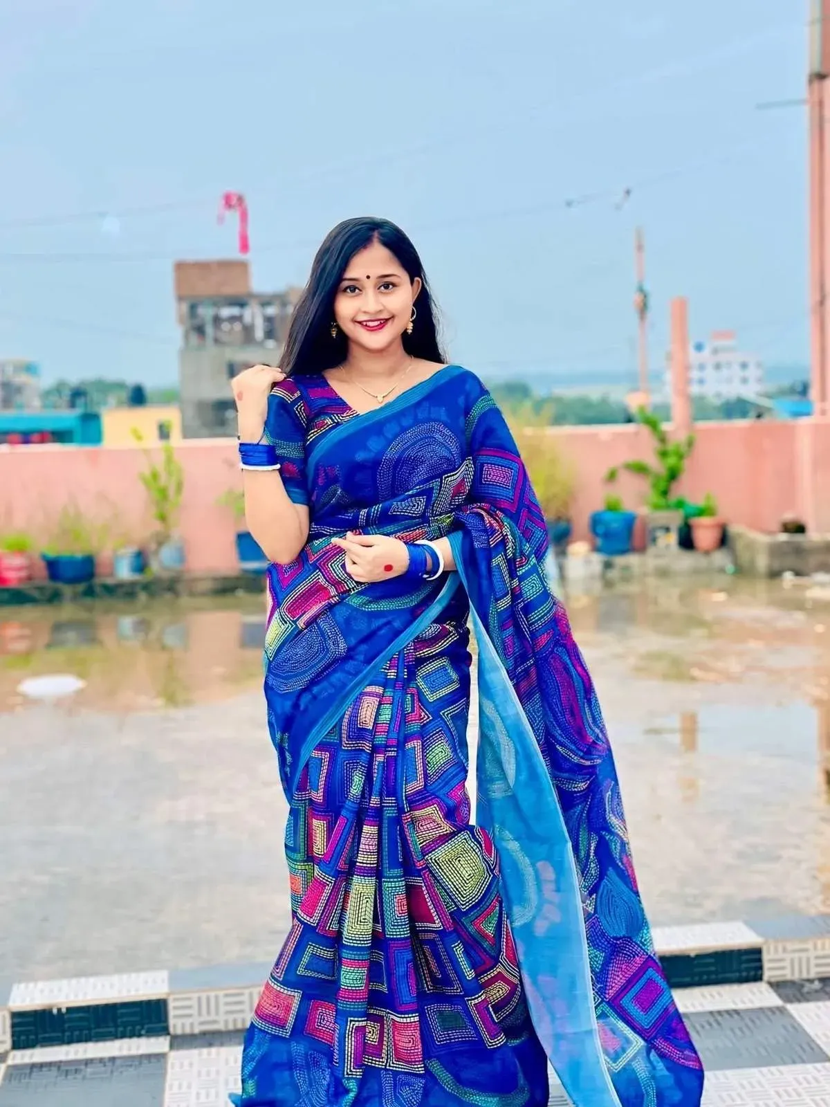 Pure Soft Silk Kanta Stich Design Saree With Blouse Piece